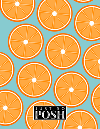 Thumbnail for Personalized Oranges Notebook - Decorative Rectangle Nameplate - Back View