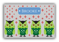 Thumbnail for Personalized Owl Canvas Wrap & Photo Print II - Owl 08 - Grey Background - Front View