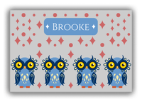 Thumbnail for Personalized Owl Canvas Wrap & Photo Print II - Owl 01 - Grey Background - Front View