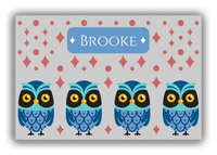 Thumbnail for Personalized Owl Canvas Wrap & Photo Print II - Owl 04 - Grey Background - Front View
