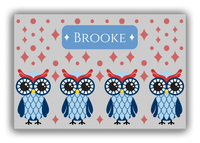 Thumbnail for Personalized Owl Canvas Wrap & Photo Print II - Owl 06 - Grey Background - Front View