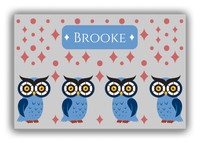 Thumbnail for Personalized Owl Canvas Wrap & Photo Print II - Owl 12 - Grey Background - Front View