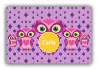Thumbnail for Personalized Owl Canvas Wrap & Photo Print IV - Owl 07 - Pink Background - Front View