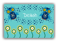 Thumbnail for Personalized Owl Canvas Wrap & Photo Print V - Owl 01 - Teal Background - Front View