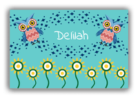 Thumbnail for Personalized Owl Canvas Wrap & Photo Print V - Owl 09 - Teal Background - Front View