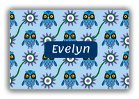 Thumbnail for Personalized Owl Canvas Wrap & Photo Print VI - Owl 04 - Blue Background - Front View