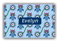 Thumbnail for Personalized Owl Canvas Wrap & Photo Print VI - Owl 06 - Blue Background - Front View