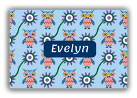 Thumbnail for Personalized Owl Canvas Wrap & Photo Print VI - Owl 09 - Blue Background - Front View