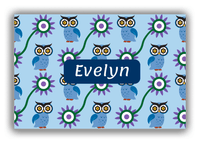Thumbnail for Personalized Owl Canvas Wrap & Photo Print VI - Owl 12 - Blue Background - Front View