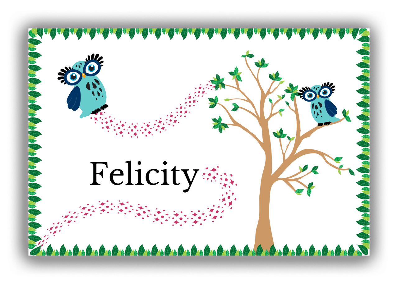Personalized Owl Canvas Wrap & Photo Print VII - Owl 10 - White Background - Front View