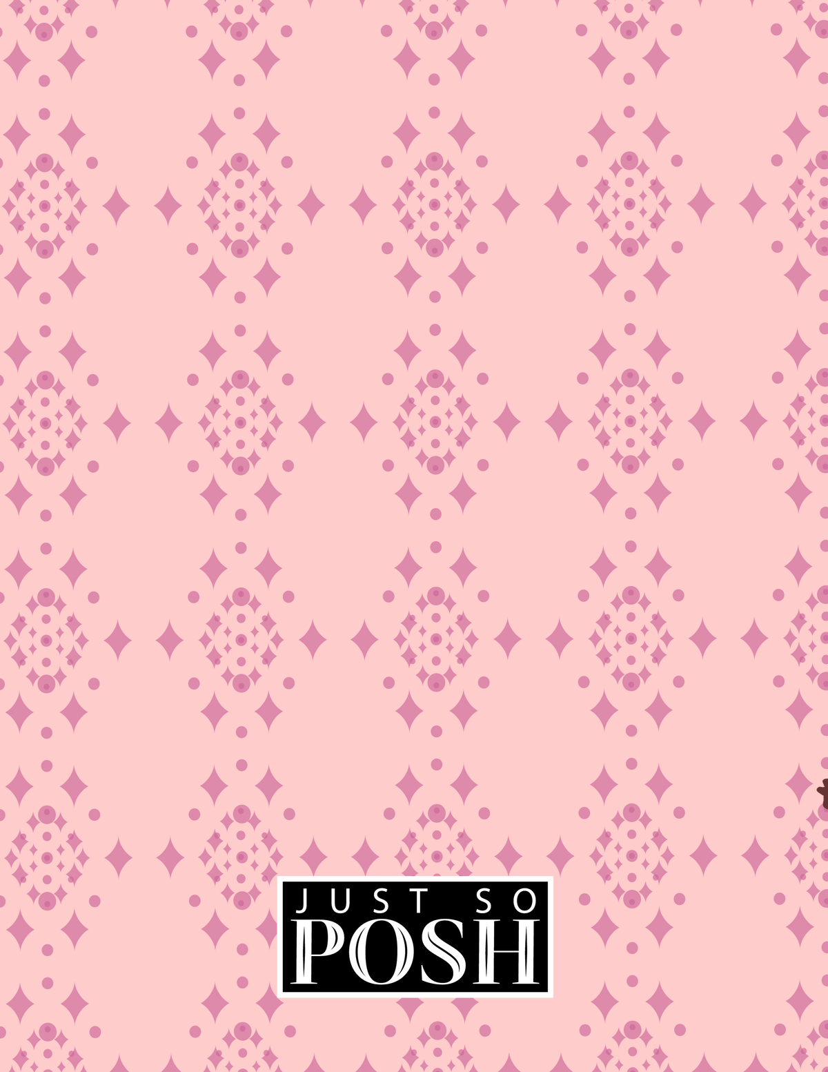 Personalized Owl Notebook I - Pink Background - Owl I - Back View