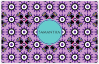 Thumbnail for Personalized Owl Placemat - Sunflowers - Owl 05 - Lilac Background with Purple Owl -  View