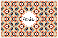 Thumbnail for Personalized Owl Placemat - Sunflowers - Owl 09 - Tan Background with Orange Owl -  View