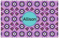 Thumbnail for Personalized Owl Placemat - Sunflowers - Owl 07 - Lilac Background with Purple Owl -  View