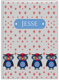 Thumbnail for Personalized Owls Journal II - Grey Background - Owl V - Front View