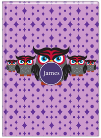 Thumbnail for Personalized Owls Journal IV - Purple Background - Owl II - Front View