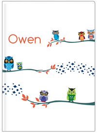 Thumbnail for Personalized Owls Journal VIII - White Background - Owl I - Front View