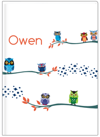 Thumbnail for Personalized Owls Journal VIII - White Background - Owl III - Front View