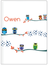 Thumbnail for Personalized Owls Journal VIII - White Background - Owl V - Front View