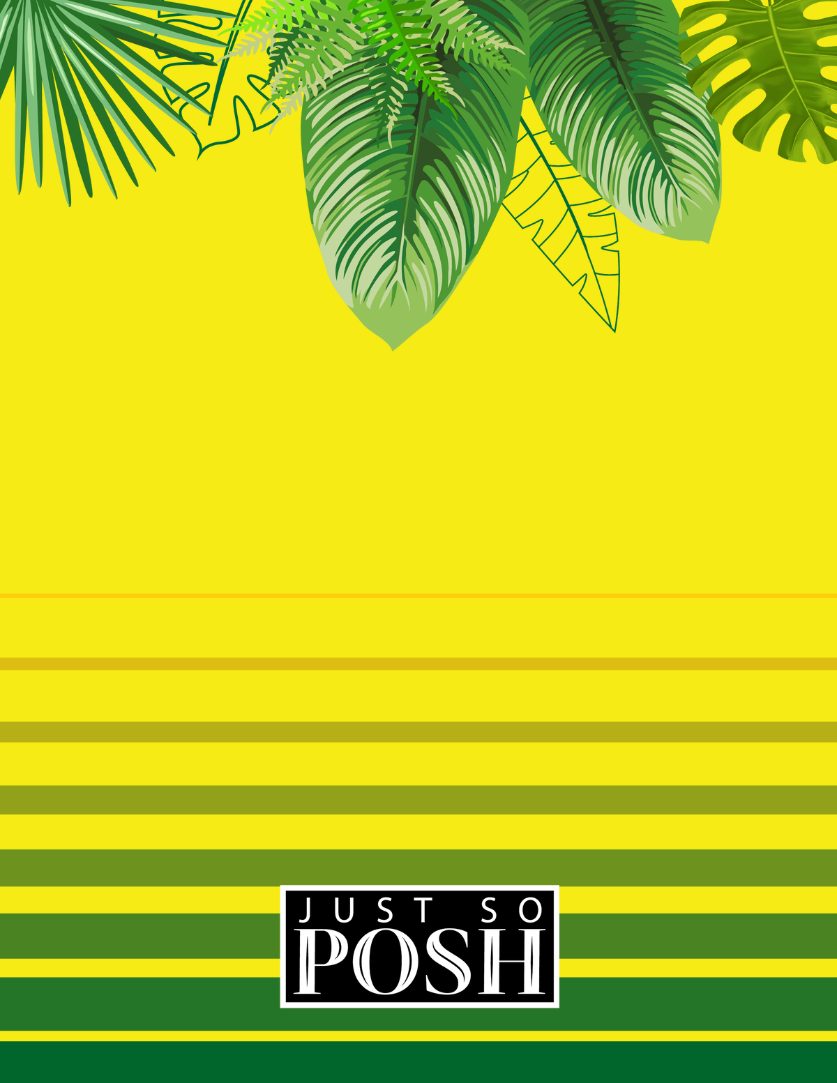 Personalized Palm Fronds Notebook - Ombre Gradient - Back View