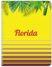 Thumbnail for Personalized Palm Fronds Notebook - Ombre Gradient - Front View
