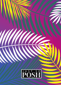 Thumbnail for Personalized Palm Fronds Journal - Purple Background - Back View
