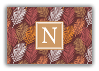 Thumbnail for Personalized Palm Fronds Canvas Wrap & Photo Print - Brown Background - Front View