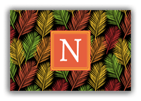 Thumbnail for Personalized Palm Fronds Canvas Wrap & Photo Print - Black Background - Front View