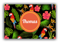 Thumbnail for Personalized Palm Fronds Canvas Wrap & Photo Print - Circle Nameplate - Front View