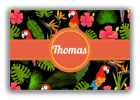 Thumbnail for Personalized Palm Fronds Canvas Wrap & Photo Print - Circle Ribbon Nameplate - Front View