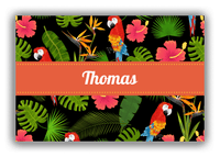 Thumbnail for Personalized Palm Fronds Canvas Wrap & Photo Print - Ribbon Nameplate - Front View