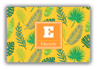 Thumbnail for Personalized Palm Fronds Canvas Wrap & Photo Print - Initial with Name - Front View
