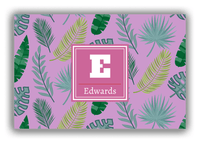 Thumbnail for Personalized Palm Fronds Canvas Wrap & Photo Print - Initial with Name - Front View