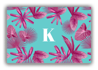Thumbnail for Personalized Palm Fronds Canvas Wrap & Photo Print - Teal Background - Front View