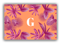 Thumbnail for Personalized Palm Fronds Canvas Wrap & Photo Print - Orange Background - Front View