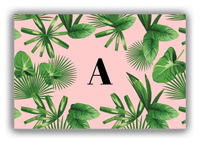 Thumbnail for Personalized Palm Fronds Canvas Wrap & Photo Print - Pink Background - Front View