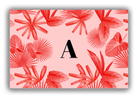 Thumbnail for Personalized Palm Fronds Canvas Wrap & Photo Print - Pink Background - Front View