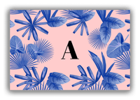 Thumbnail for Personalized Palm Fronds Canvas Wrap & Photo Print - Pink Background - Front View
