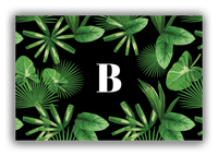 Thumbnail for Personalized Palm Fronds Canvas Wrap & Photo Print - Black Background - Front View