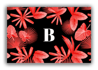 Thumbnail for Personalized Palm Fronds Canvas Wrap & Photo Print - Black Background - Front View