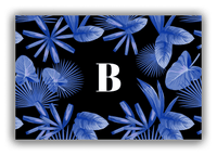 Thumbnail for Personalized Palm Fronds Canvas Wrap & Photo Print - Black Background - Front View
