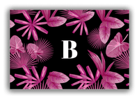 Thumbnail for Personalized Palm Fronds Canvas Wrap & Photo Print - Black Background - Front View