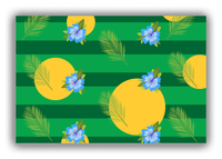 Thumbnail for Palm Fronds Canvas Wrap & Photo Print - Green Stripes - Front View