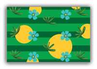 Thumbnail for Palm Fronds Canvas Wrap & Photo Print - Green Stripes - Front View
