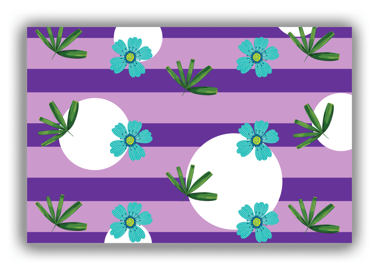 Palm Fronds Canvas Wrap & Photo Print - Purple Stripes - Front View