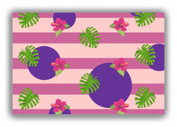Thumbnail for Palm Fronds Canvas Wrap & Photo Print - Pink Stripes - Front View