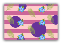 Thumbnail for Palm Fronds Canvas Wrap & Photo Print - Pink Stripes - Front View
