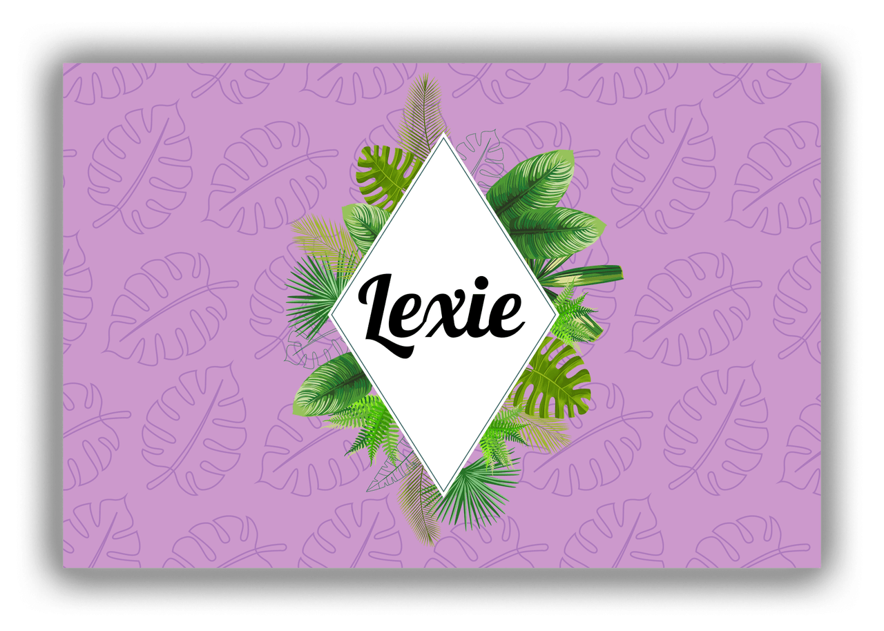 Personalized Palm Fronds Canvas Wrap & Photo Print - Diamond Wreath - Front View