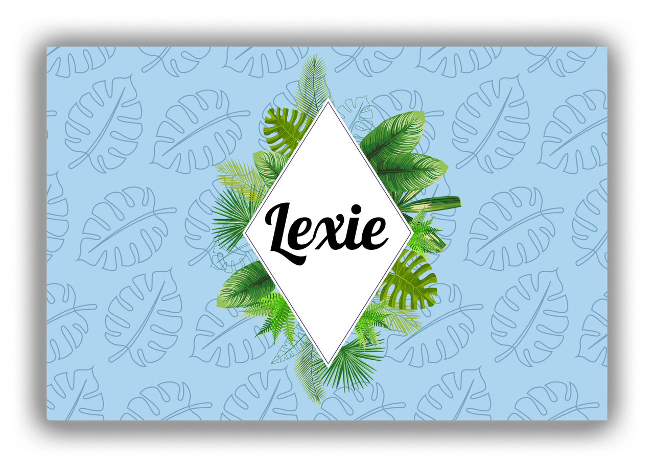 Personalized Palm Fronds Canvas Wrap & Photo Print - Diamond Wreath - Front View