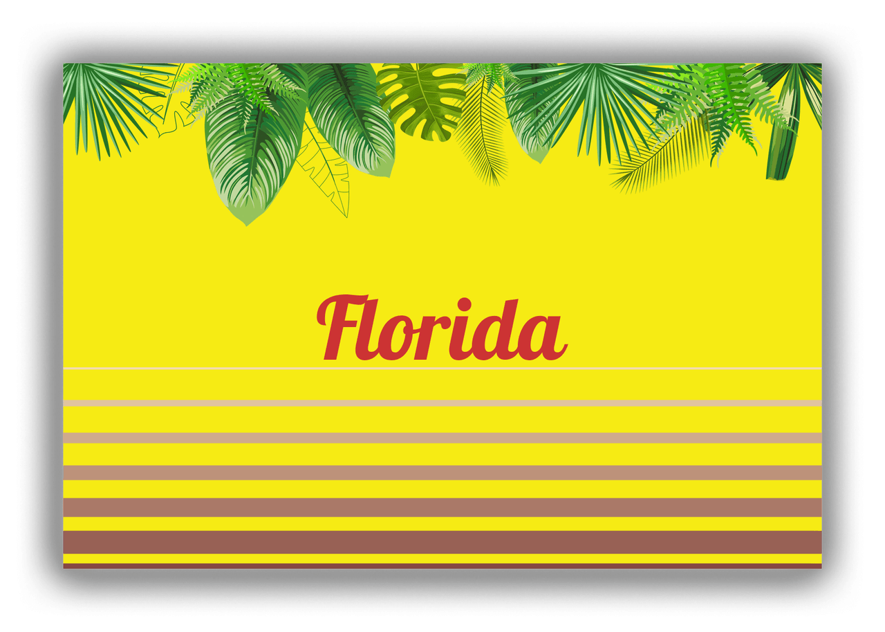 Personalized Palm Fronds Canvas Wrap & Photo Print - Ombre Gradient - Front View